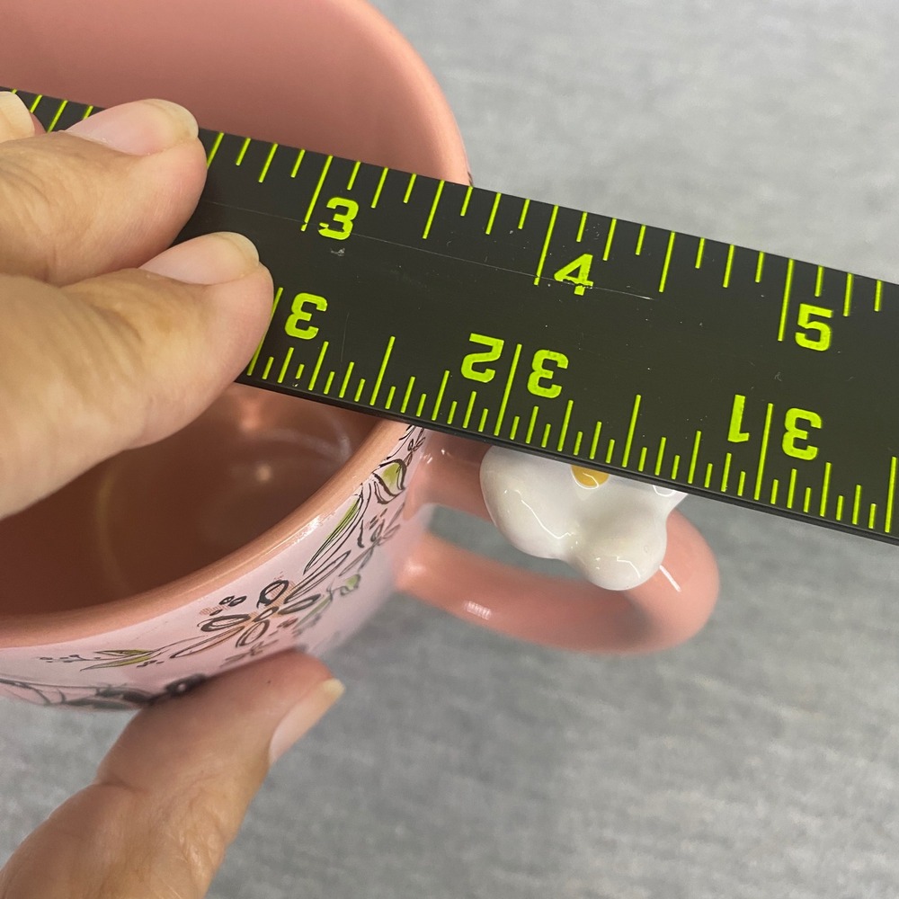 Disney Store Minnie Mouse Mug Cup Pink Floral Sketch 3D Flower - Picture 8 of 8